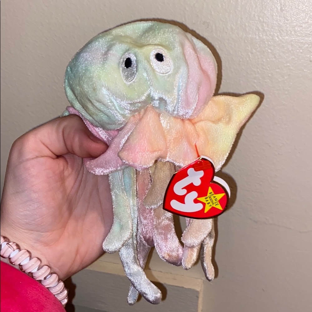TY Beanie Baby Pastel Jellyfish Plush- Goochy